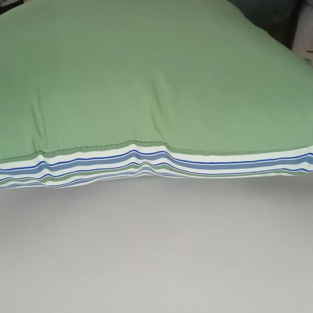 Room Essentials Green Striped Outdoor Pillow 17